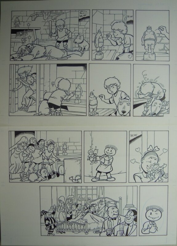 Marc Verhaegen, Suske en Wiske - 280 - De kus van Odfella - Planche originale