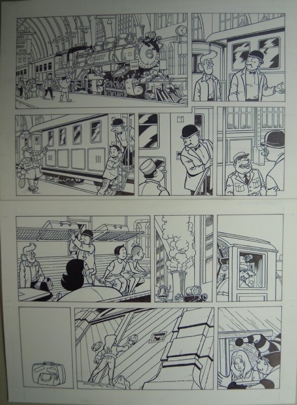 Marc Verhaegen, Suske en Wiske - 280 - De kus van Odfella - Planche originale