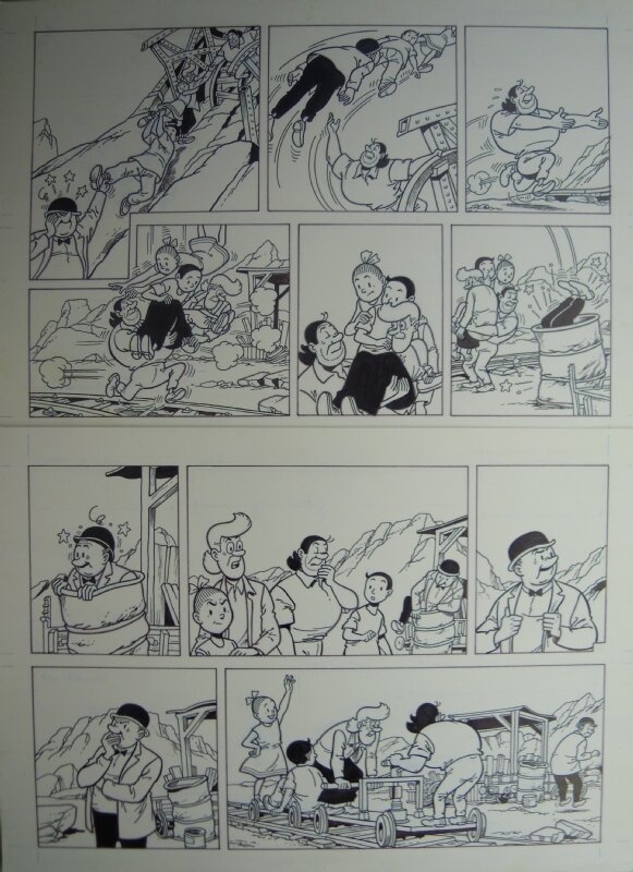 Marc Verhaegen, Suske en Wiske - 280 - De kus van Odfella - Planche originale