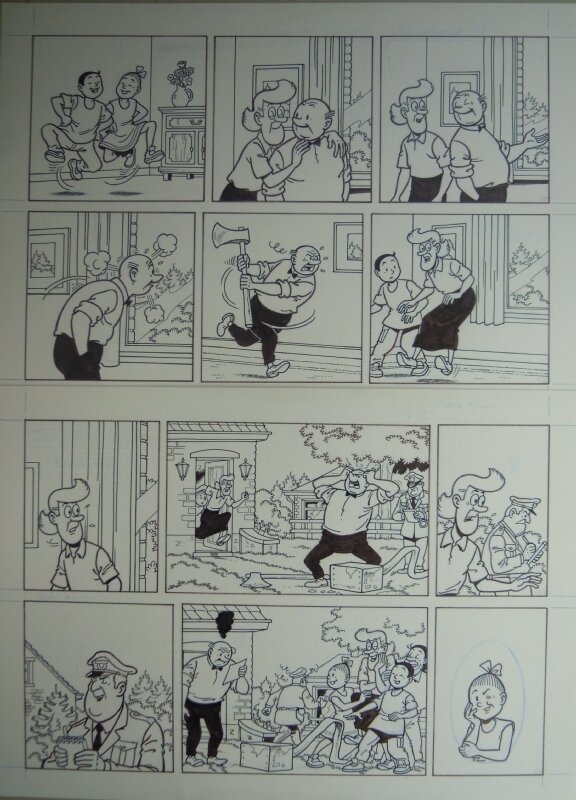 Marc Verhaegen, Suske en Wiske - 282 - De breinbrekers - Planche originale
