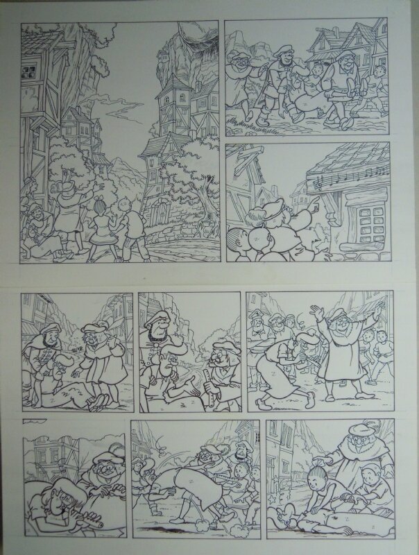 Marc Verhaegen, Suske en Wiske - 286 - De flierende fluiter - Planche originale