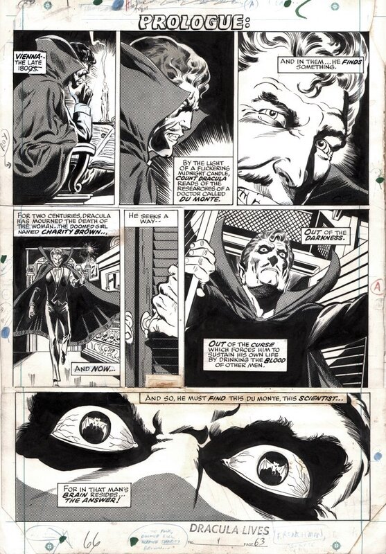 Dracula lives #1 par Rich Buckler, Pablo Marcos - Planche originale