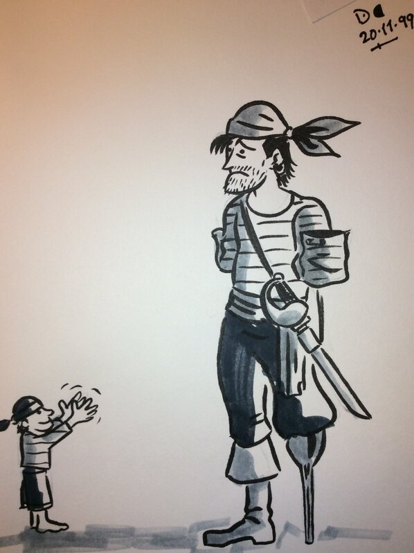 Bébé pirate by Dan Christensen - Sketch