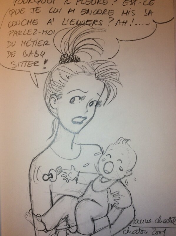 Lili baby sitter by Anne Chatel - Sketch