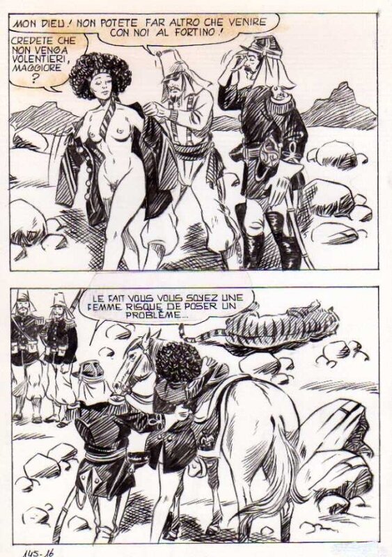 Alberto Del Mestre, Vent sauvage - La Schiava n° 22 planche 16 (série jaune n°128) - Comic Strip