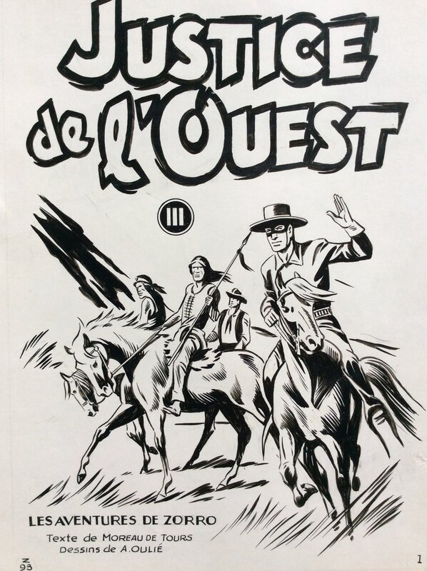 André Oulié, Moreau de Tours, Les aventures de Zorro - Justice de l'ouest - Couverture originale