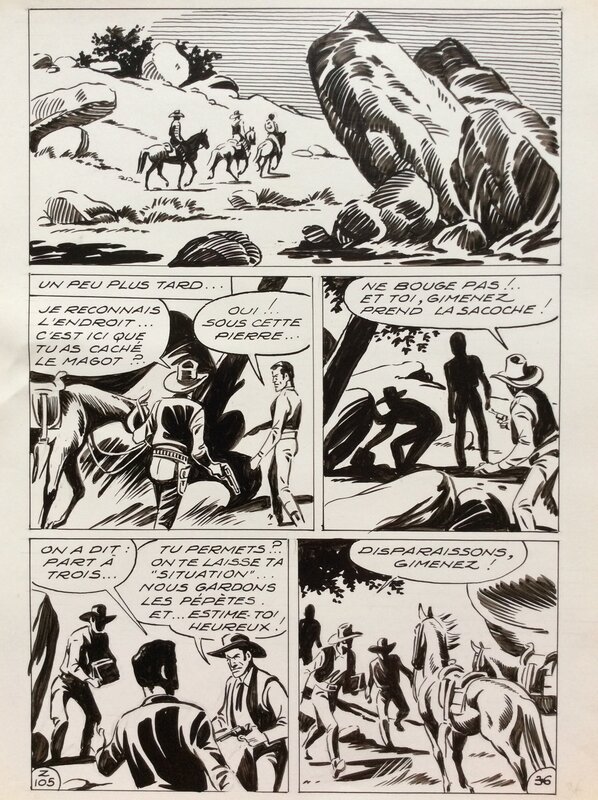 André Oulié, Les aventures de Zorro - Au bord de l'abîme - Planche originale