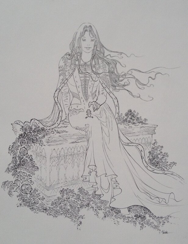Bruno Maïorana, La princesse et Garulfo - Illustration originale