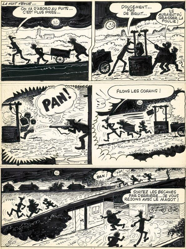René Pellos, Les Pieds Nickelés, Planche originale - Comic Strip