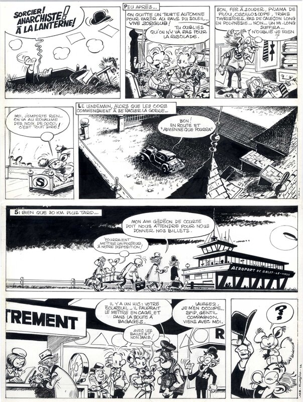 Jean-Claude Fournier, Robbedoes en Kwabbernoot - Spirou et Fantasio - Planche originale