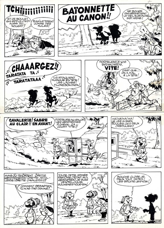 Marcel Remacle, Ouwe Niek en Zwartbaard - Vieux Nick et Barbe-Noire - Planche originale