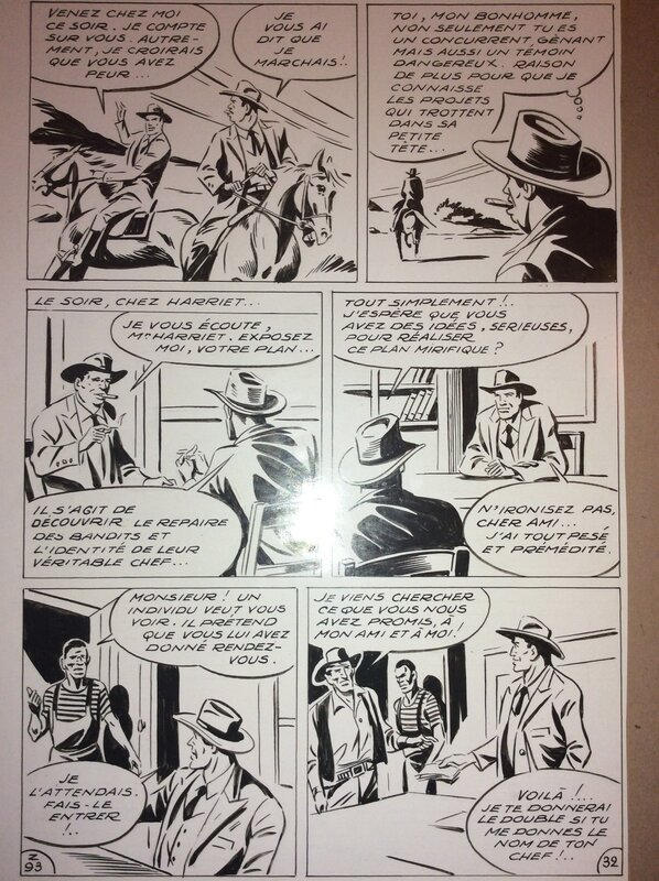 André Oulié, Moreau de Tours, Les aventures de Zorro - Justice de l'ouest - Planche originale
