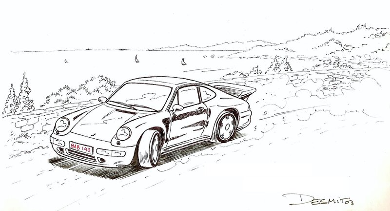 Desmit - La Porsche de Ric Hochet - 2003 - Sketch