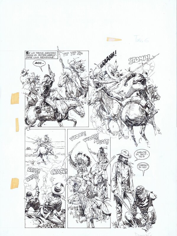 L'histore du Far-West page by Paulo Serpieri - Illustration originale