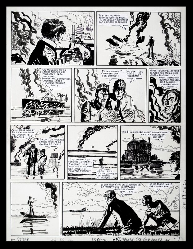 Pratt, Corto Maltese, L'ange à la fenêtre d'orient - Planche originale