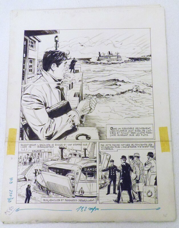 René Deynis, Pierre Castex, Terreur SUR LA MANCHE - Jacques Flash - 4 Août 1969 - Comic Strip