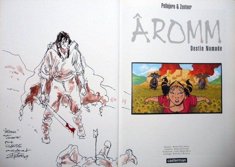 Rubén Pellejero, Aromm - dédicace en album - Sketch