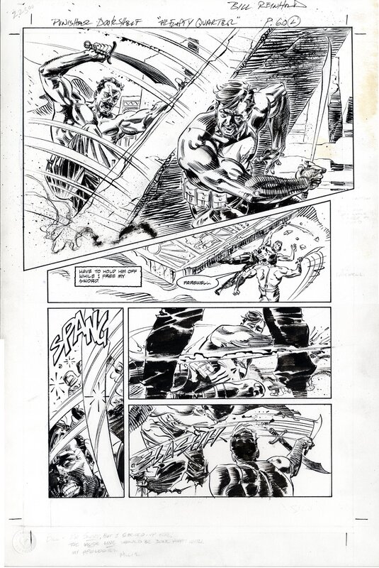 Punisher: EMPTY QUARTER p.60 BILL REINHOLD 1994- Sold - Planche originale