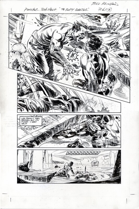 Punisher: Empty QUARTER p.61 BILL REINHOLD 1994 SOLD - Planche originale