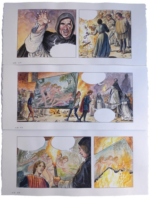 Milo Manara, Alejandro Jodorowsky, Borgia Les Flammes du bûcher page 17 - Comic Strip