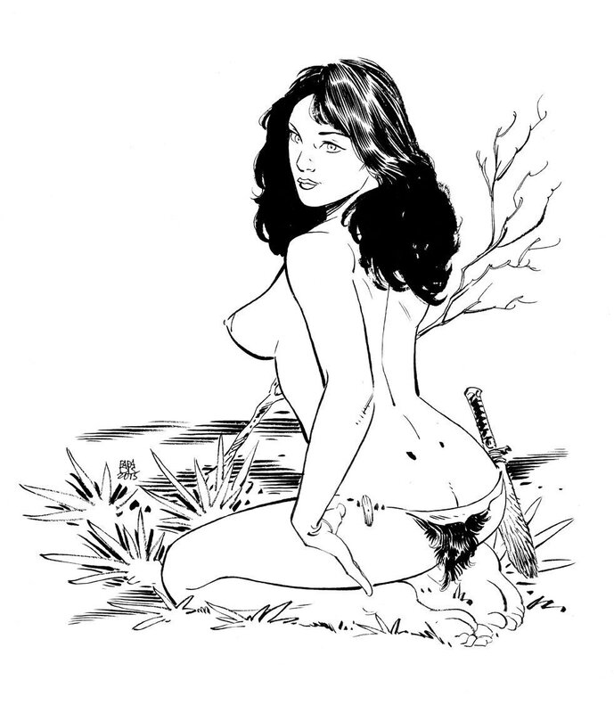 Pin Up par Louis Paradis - Illustration originale