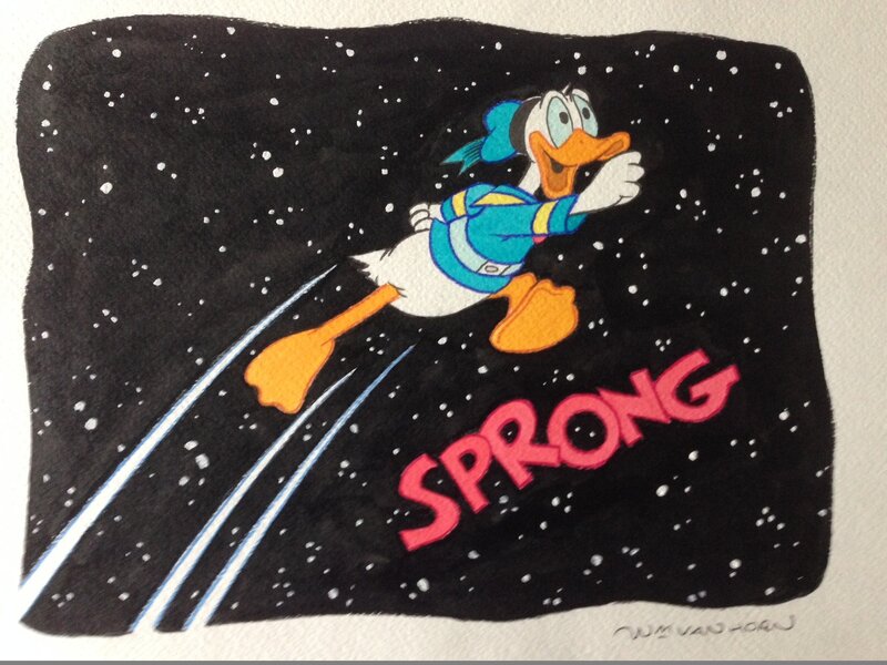 William Van Horn, Donald Duck - Hail the Conquering Loser - Original Illustration