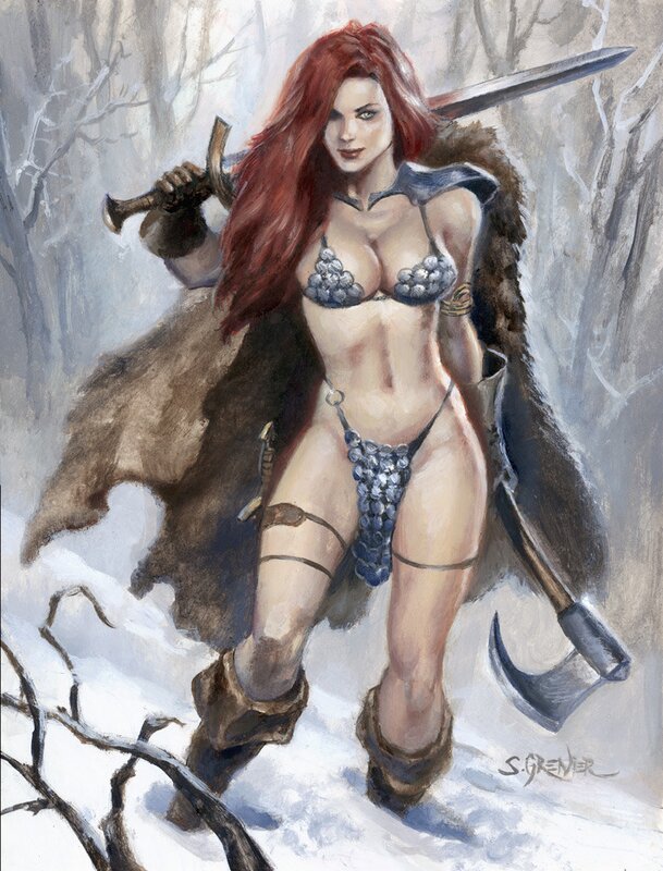 Red Sonja par Sébastien Grenier - Illustration originale