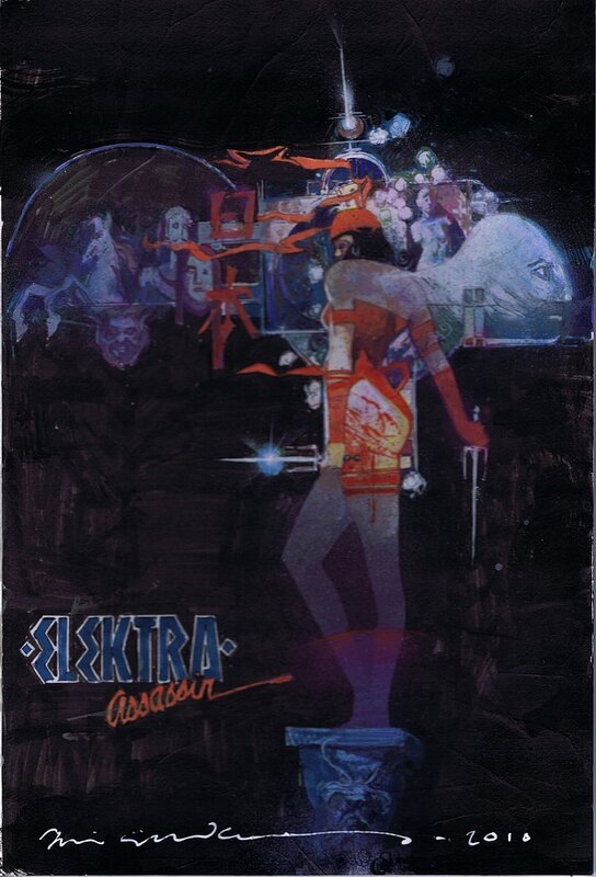 Elektra Assassin Promotional Poster Recreation by Bill Sienkiewicz - Illustration originale