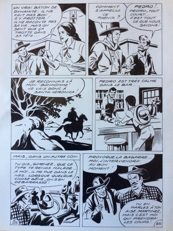 André Oulié, Les aventures de Zorro - Au bord de l'abîme - Planche originale