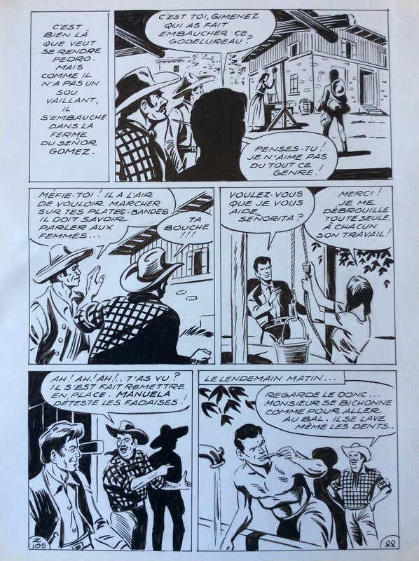 André Oulié, Les aventures de Zorro - Au bord de l'abîme - Planche originale