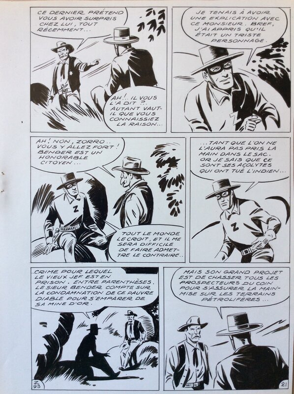 André Oulié, Moreau de Tours, Les aventures de Zorro - Justice de l'ouest - Comic Strip