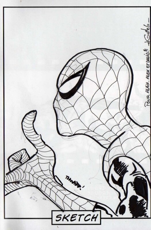 Spiderman par Guile Sharp, Guile - Dédicace