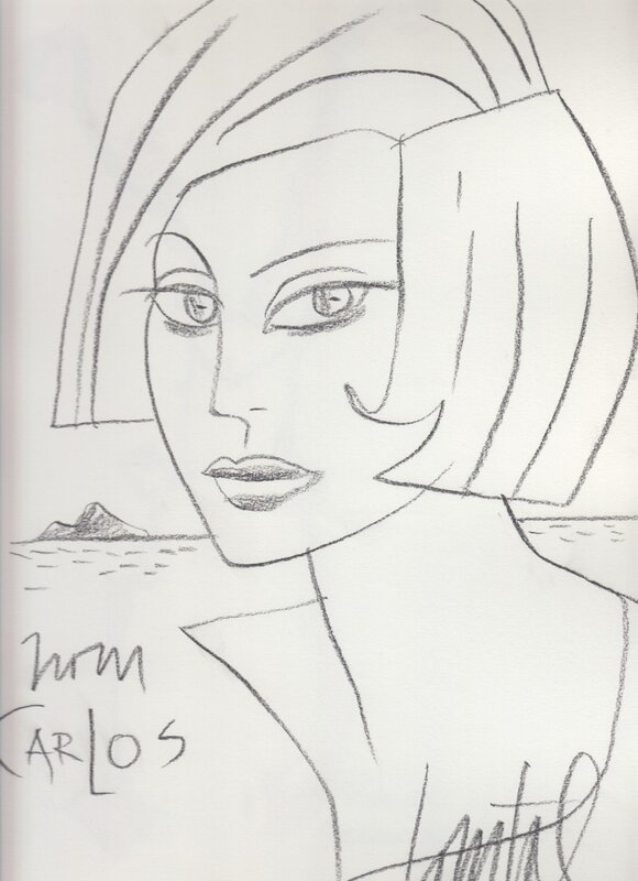 Femme sûr la mer. by Loustal - Sketch
