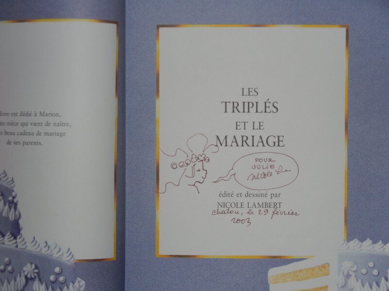 Nicole Lambert, Les Triplés et le Mariage - Dédicace