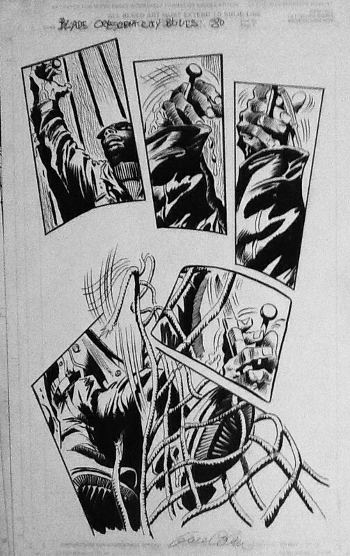 Gene Colan, Blade - Crescent Inner Blues - Planche originale