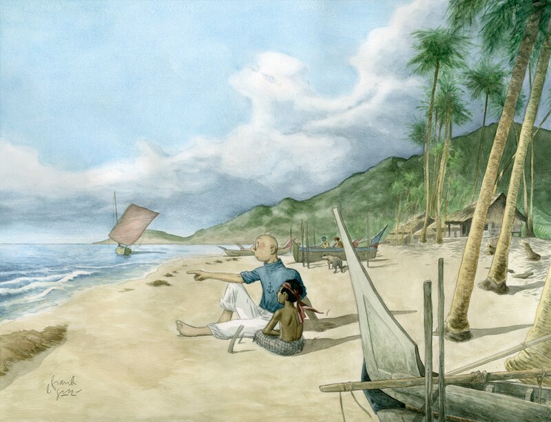 Sulu Pudong par Frank Le Gall - Illustration originale
