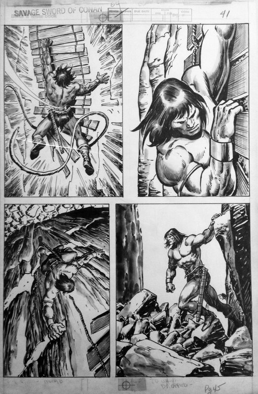 John Buscema, Ernie Chan, The Savage Sword of Conan #64 - Planche originale