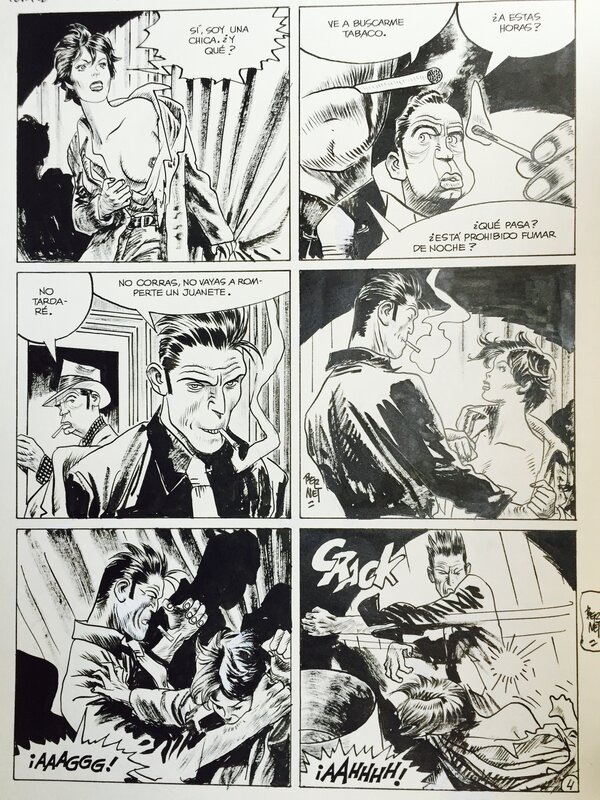 Torpedo par Jordi Bernet - Planche originale