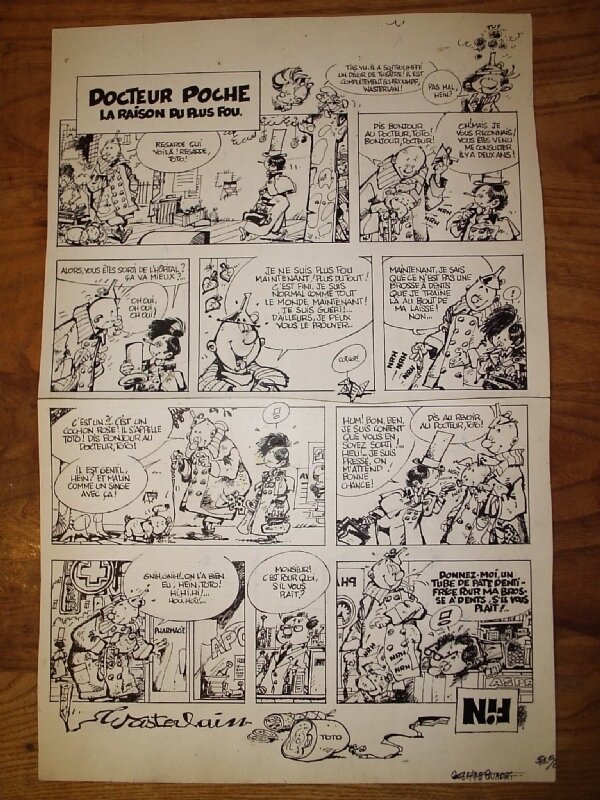 Marc Wasterlain, Le Docteur Poche, « La Raison du plus Fou », 1978. - Comic Strip