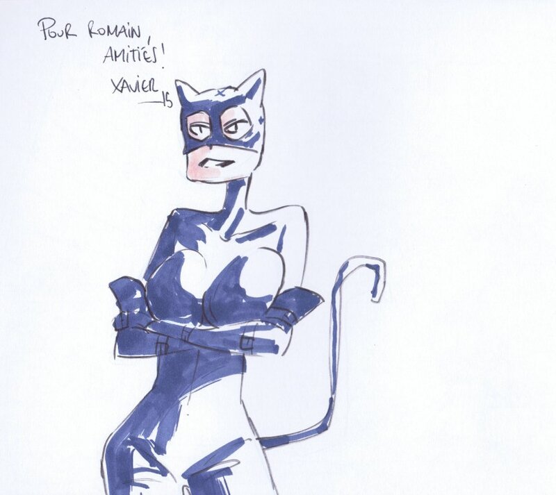 Catwoman par Xavier - Dédicace