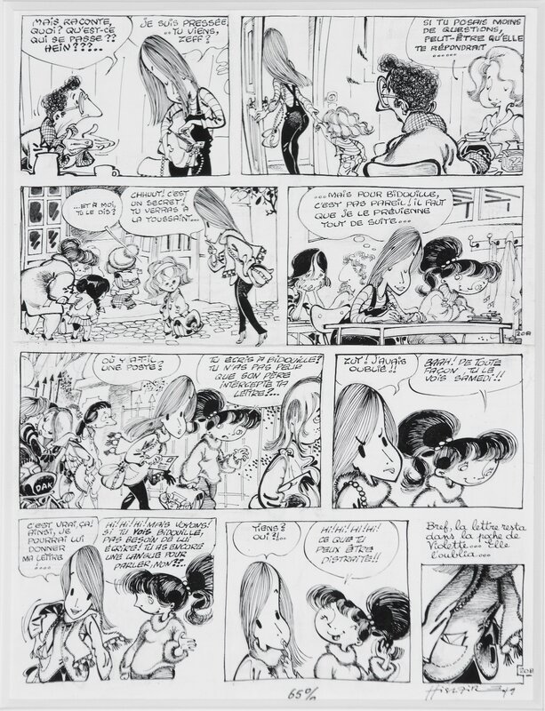 Bernard Hislaire, Bidouille et Violette - Les jours sombres - pl.20 - Planche originale