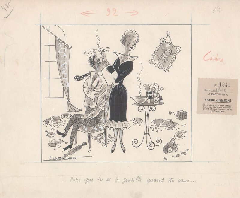 Gentille by Albert Georges Badert - Original Illustration