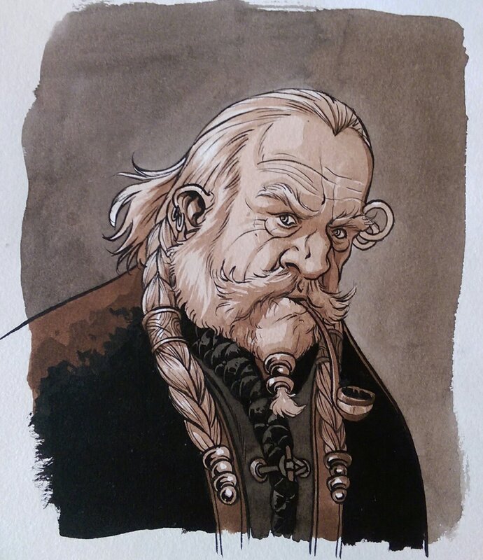 En vente - reservé Illustration d'Éric Bourgier pour la série Servitude - Illustration originale