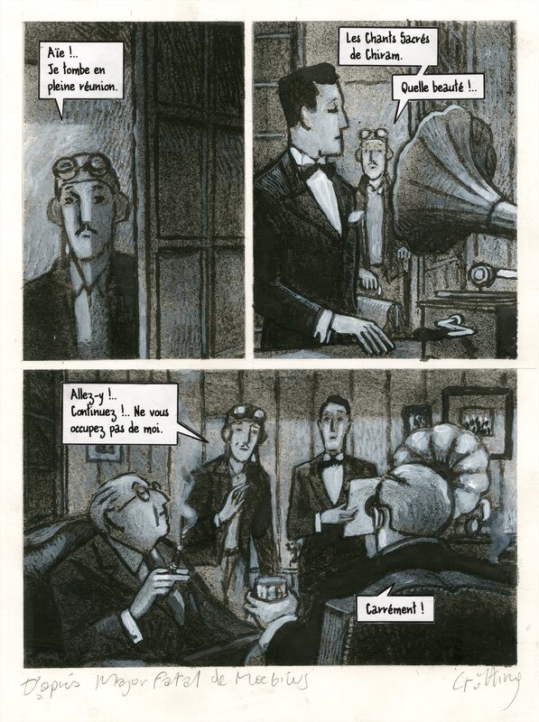 Jean-Claude Götting, Hommage au Major de Moebius - Planche originale