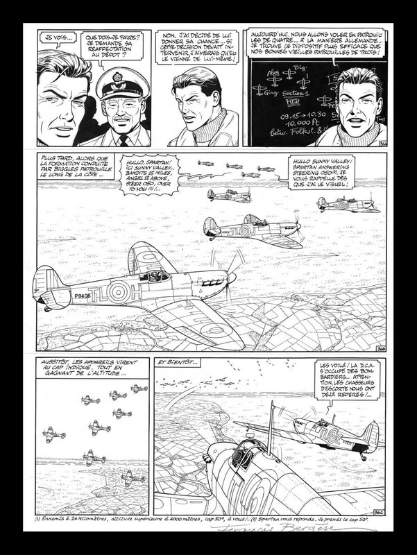 Francis Bergèse, Biggles, Squadron Biggles (T.6), Planche 36 - Planche originale