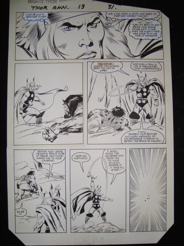 Thor par John Buscema, Alan Zelenetz - Planche originale