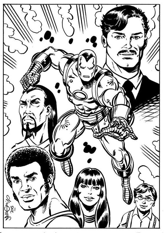 Classic iron man par chris malgrain - Original Illustration