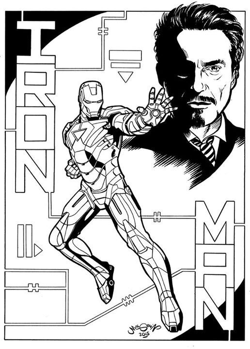 Iron MAN mark 7 par chris malgrain - Original Illustration