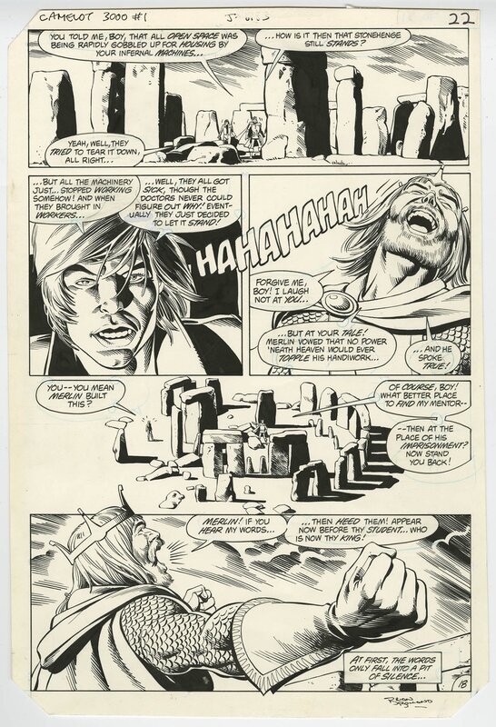 Camelot 3000 page par Brian Bolland, Bruce Patterson, Mike Barr - Planche originale