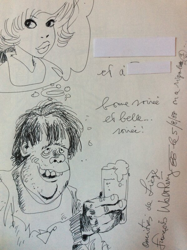 Tchantchès by François Walthéry - Sketch